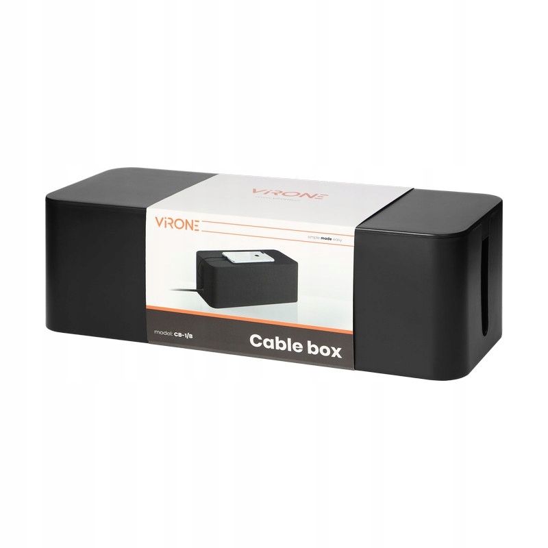 Organizér Na Kabely Box Černý Pro Skrytí Kabelu