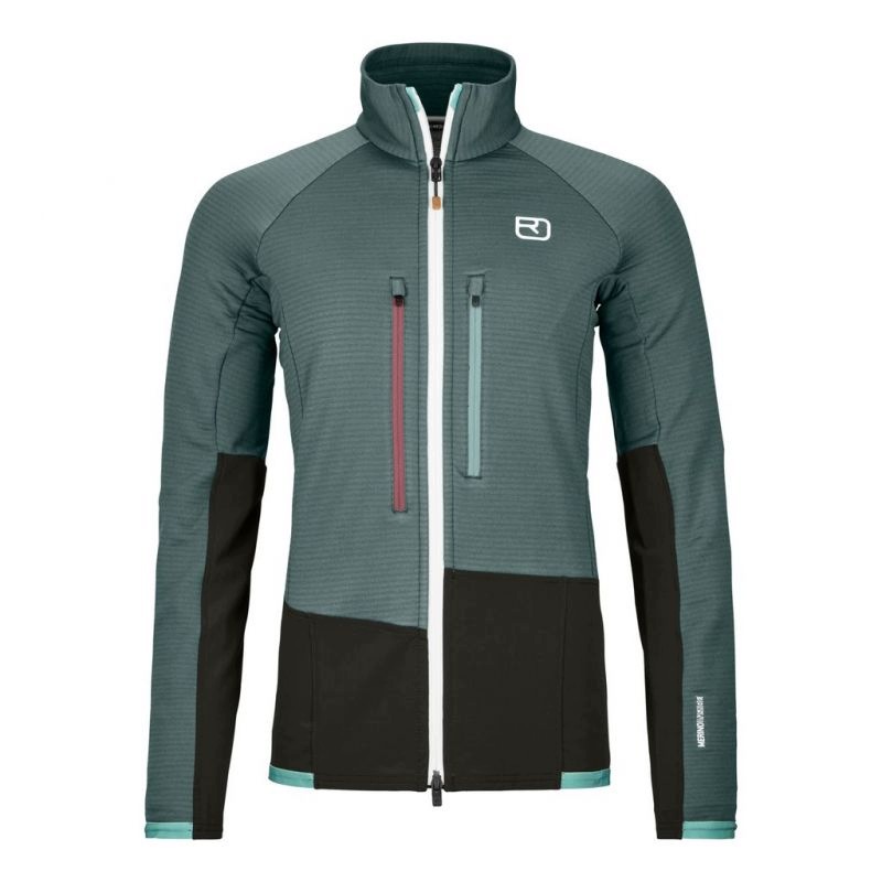 Polar Damski Ortovox Fleece Rib Jacket L Dark Arctic Grey