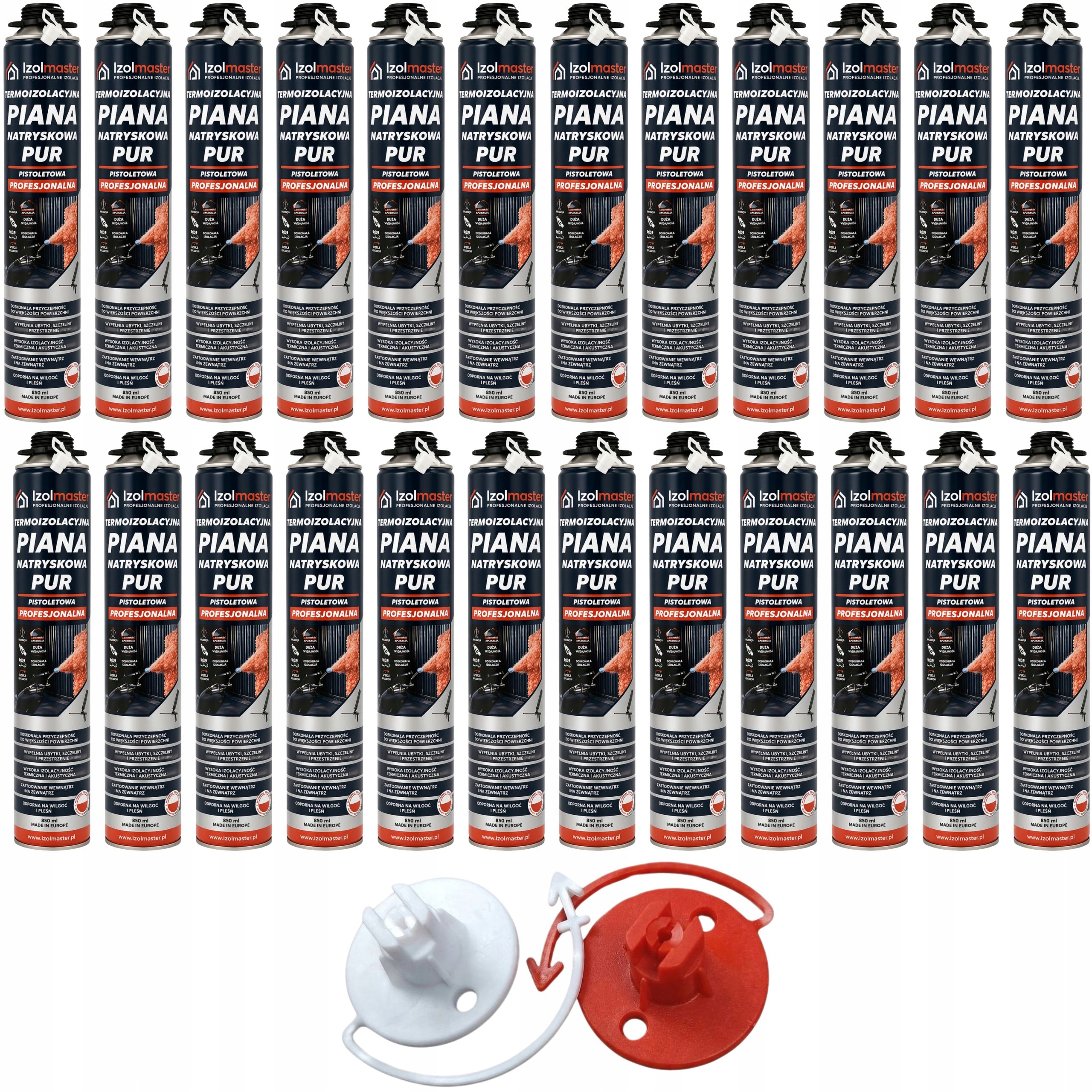 Pena Pur Termoizolačná striekacia pena Izolmaster 850 ml 2 trysky Darček