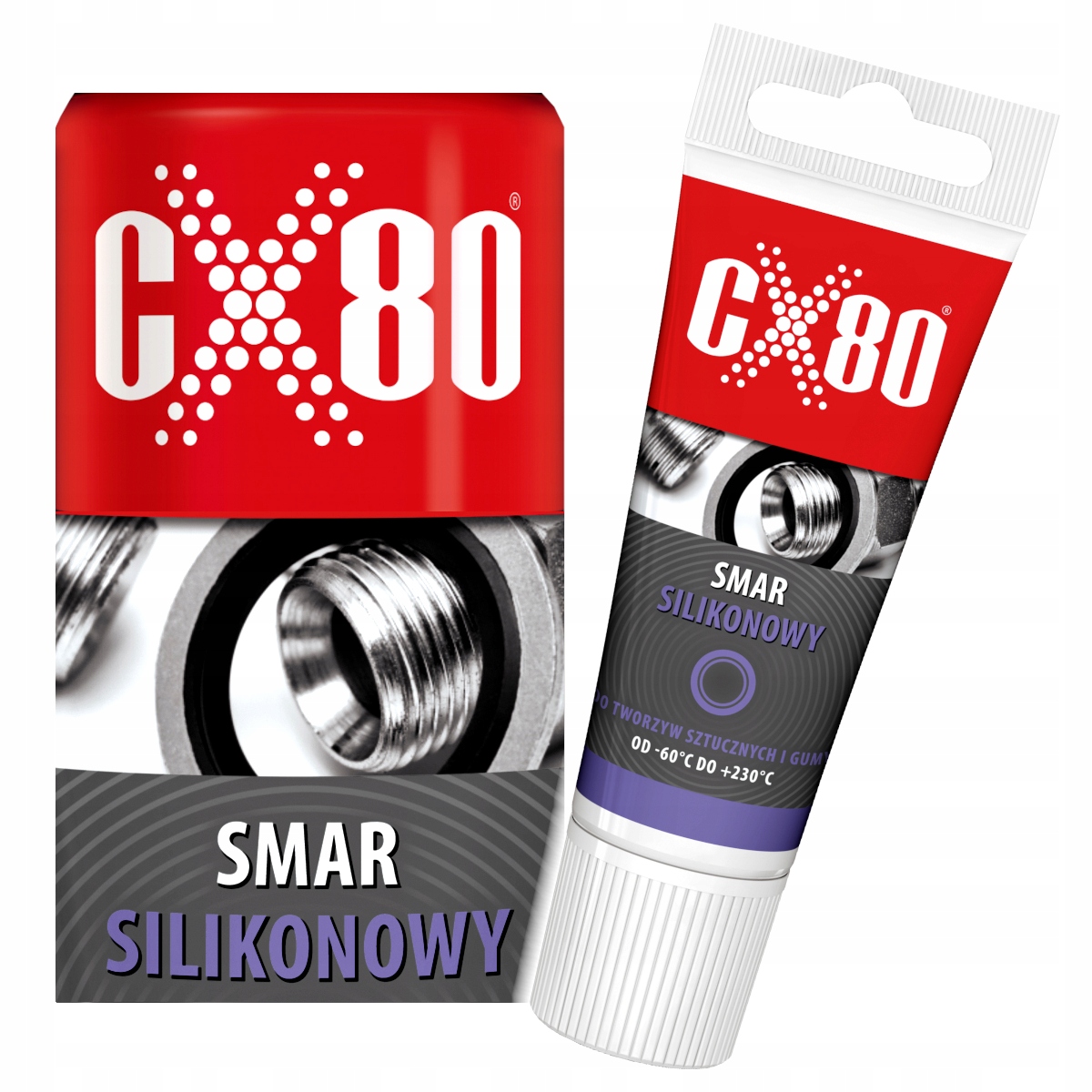 Smar silikonowy CX80 Bezbarwny do gumy i tworzyw sztycznych 40g Tubka