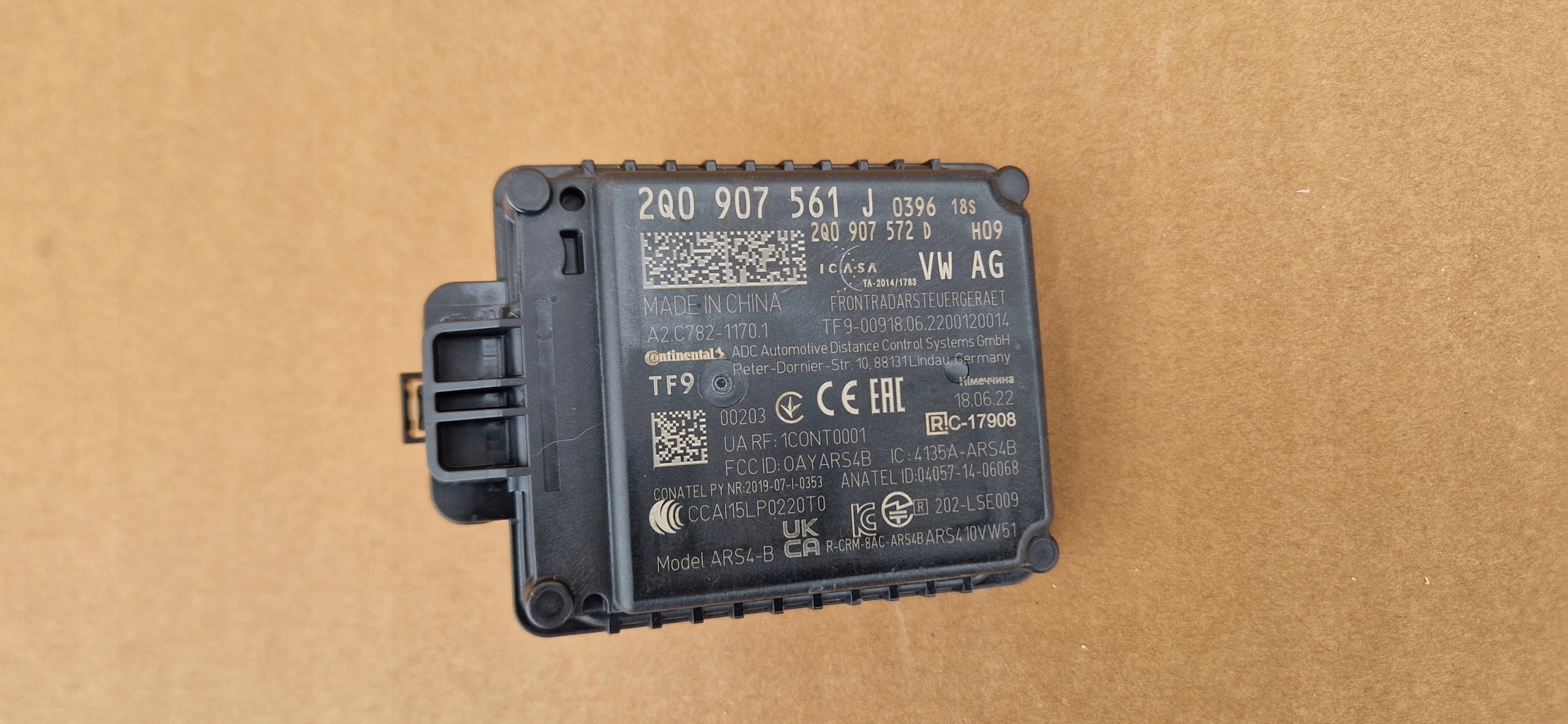 RADAR VW AUDI SKODA 2Q0907561J new original