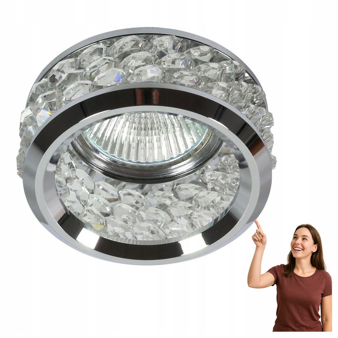 Zapuštěné svítidlo kulaté stropní svítidlo SK-80 Ch/tr 2227375 Candellux