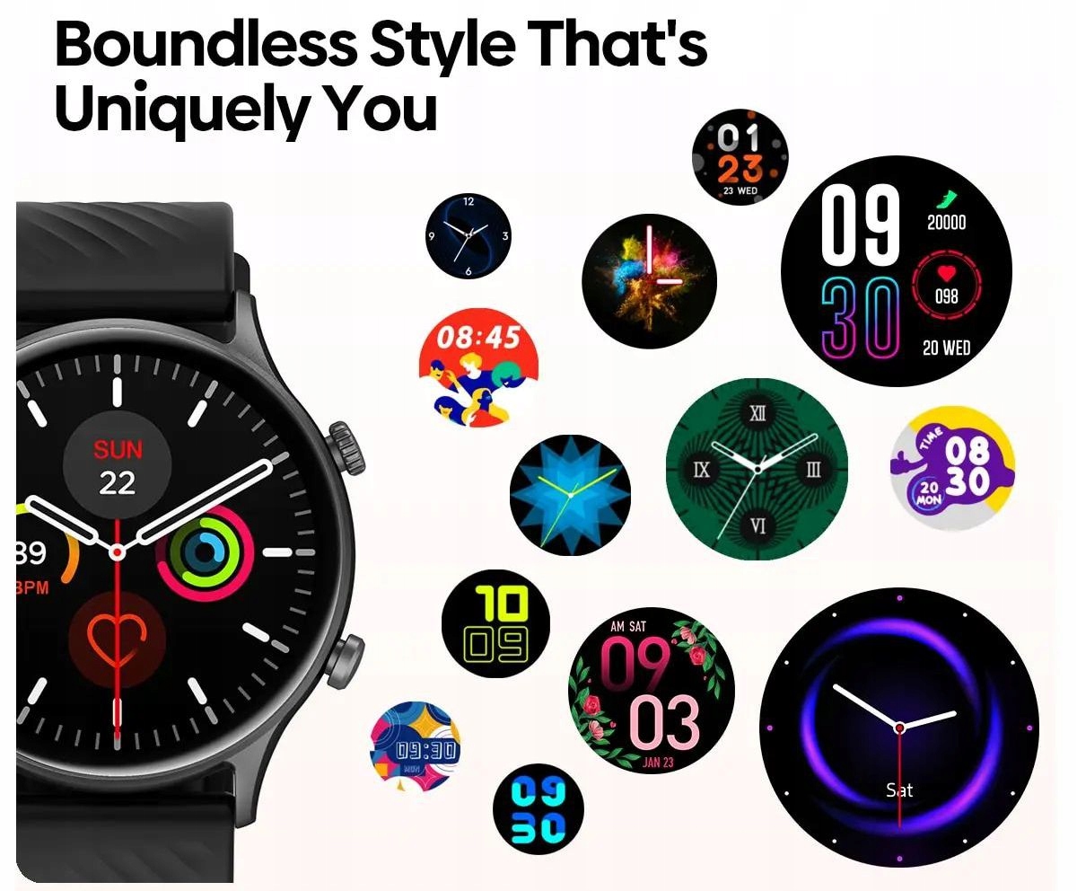 SMARTWATCH ZEBLAZE BTALK 2 LITE - FITNESS ZDROWIE TELEFON OSOBISTY ASYSTENT Złącza brak