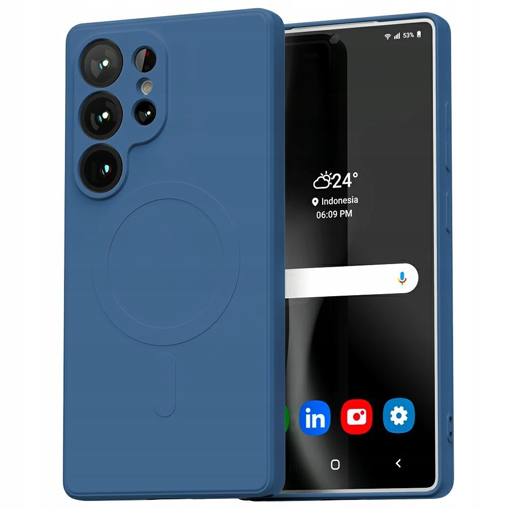 Mercury MagSafe Semi-Silicone Sam S25 Ultra S938 niebieski /blue