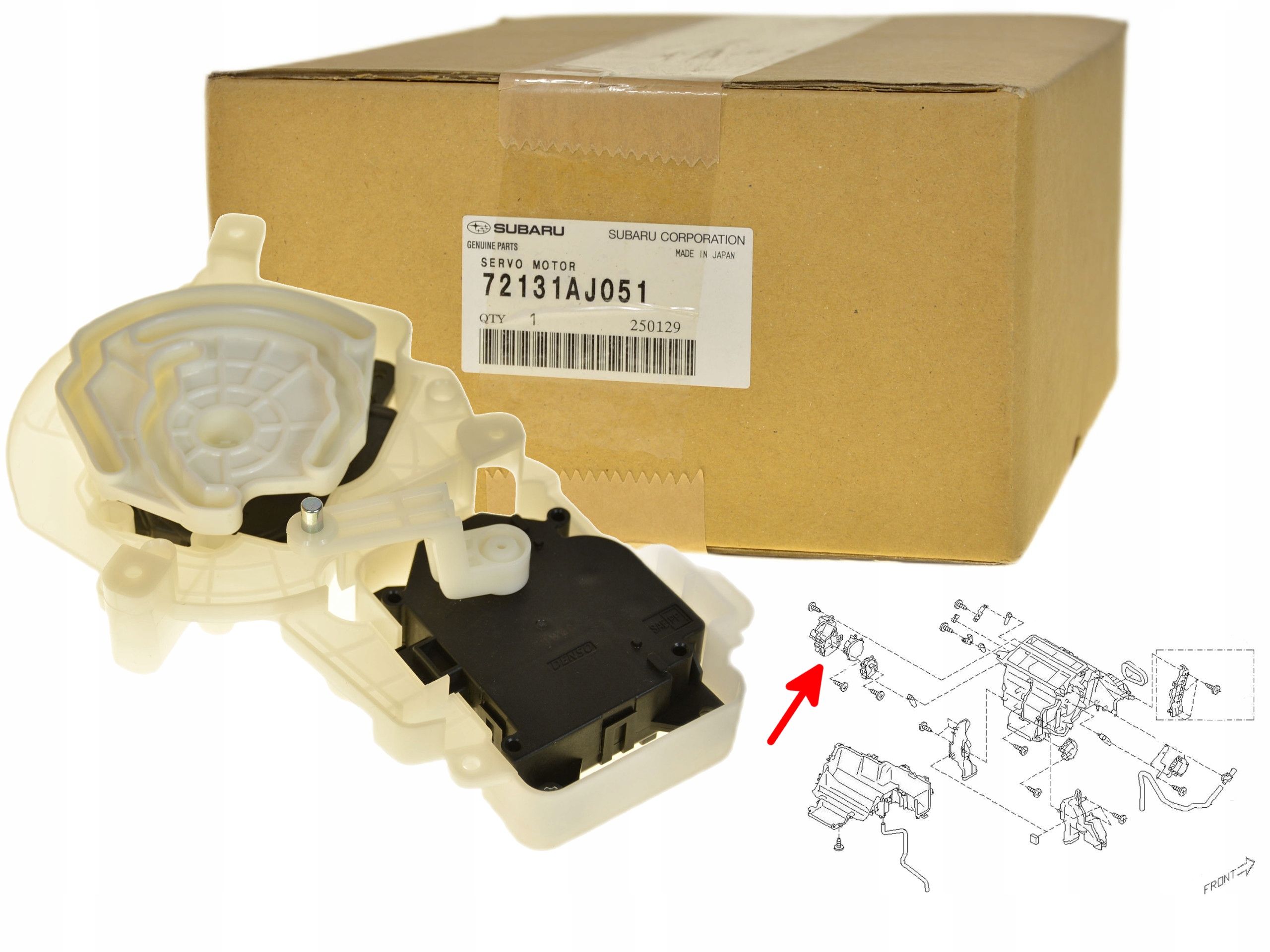 Subaru Legacy V 09-14 Subaru Outback 09-14 Motorek Pro Ovládání Přívodu Vzduchu
