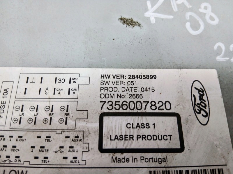 Riadoodtwarzacz Ford Ka 08 II 7356007820