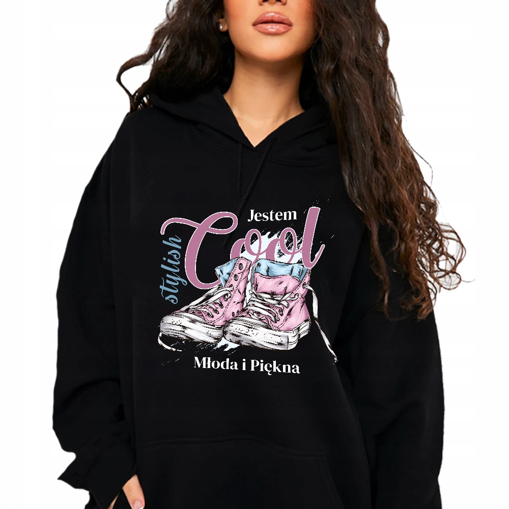 Mikina Černá Kapuce Dámská Na Dárek Narozeniny Jsem Mladá A Krásná Vzhled L