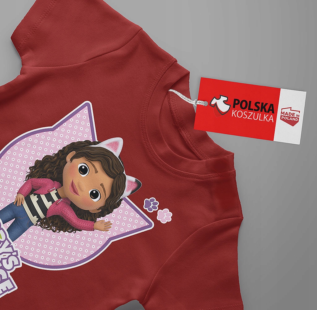 T-SHIRT KOSZULKA DLA DZIECKA KOCI DOMEK GABI 140 SUPER JAKOŚĆ Tematyka, motyw Bluzaka Z Krótkim Rękawem Na WF Sportowa Młodzieżowa Z Nadrukiem Wzory Dziecięca Dla Chłopaca Dziewczynki Prezent