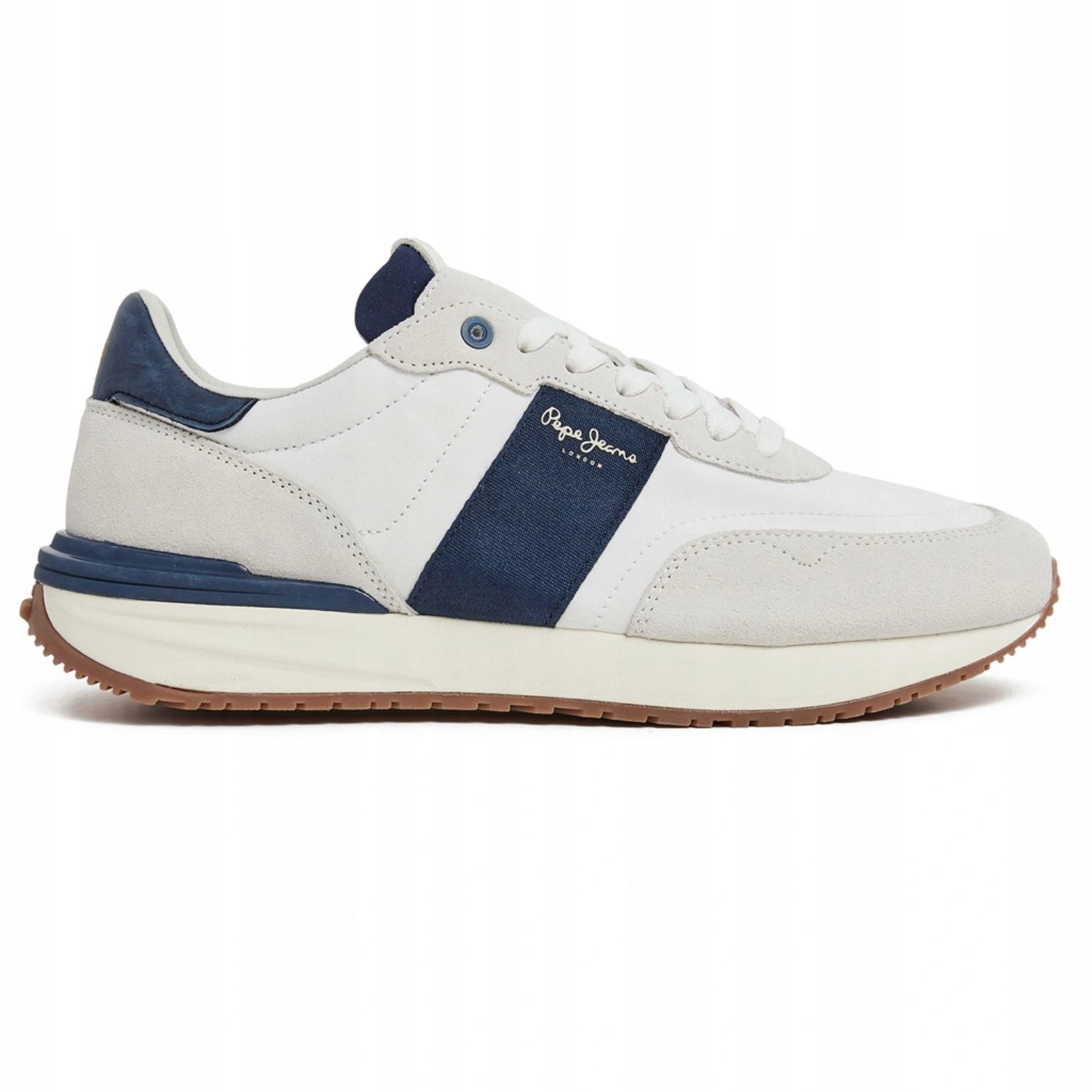 Pánské boty Pepe Jeans kožené semišové bílé tenisky vel.