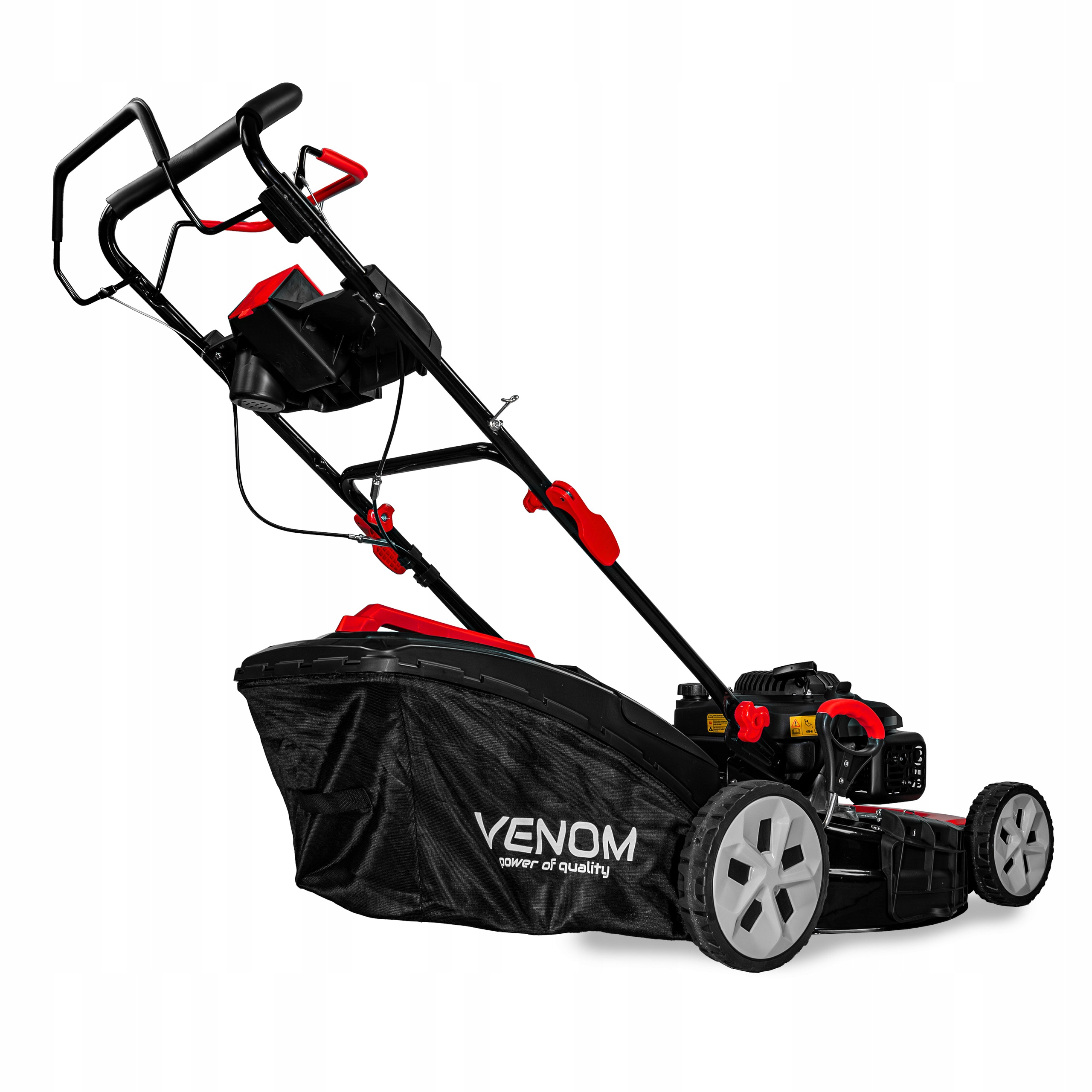 MOCNA KOSIARKA SPALINOWA Z NAPĘDEM 53CM SILNIK LONCIN 196CC NOWY MODEL 9W1 Regulacja wysokości koszenia z regulacją