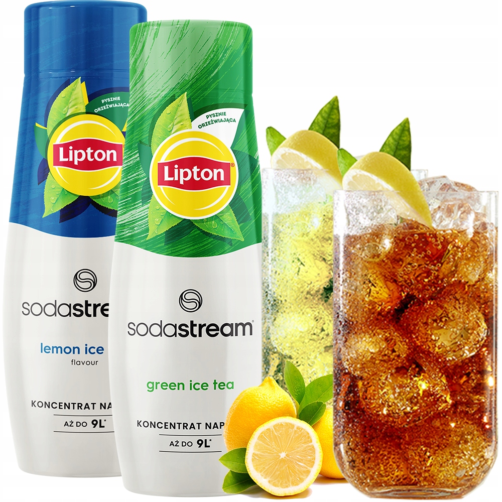 SYROP KONCENTRAT DO WODY SODASTREAM LIPTON ICE TEA LEMON GREEN TEA 2x 440ml