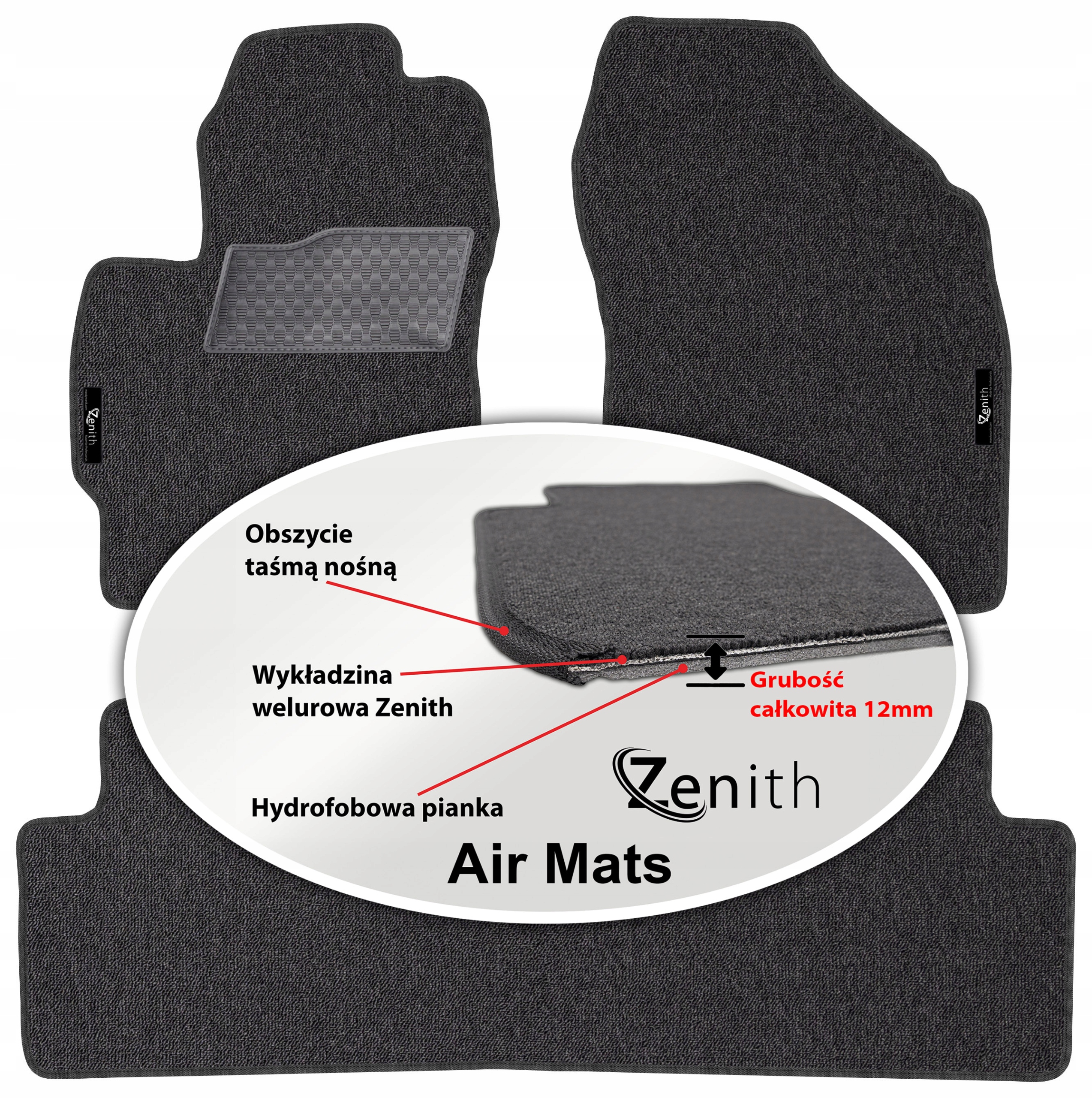 Toyota Auris I 2007-2012 Velurové koberce do auta Zenith Air Mats