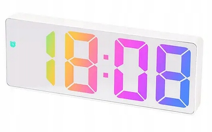 ZEGAR ELEKTRONICZNY LED BUDZIK ZEGAREK Z ALARMEM KOLOR B Średnica 2.5 cm