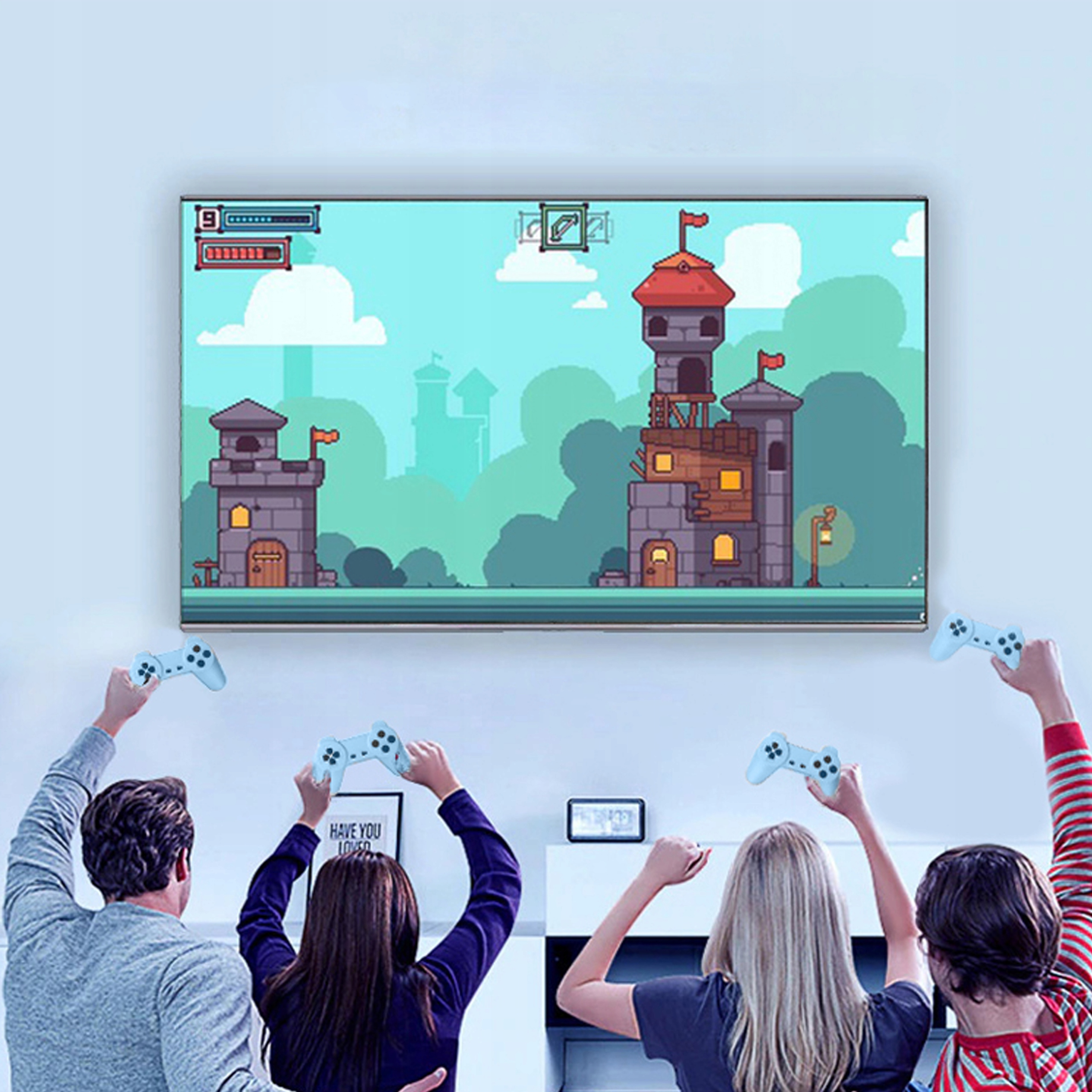 GRA TELEWIZYJNA KONSOLA 2 PADY PISTOLET GRY RETRO Model E125