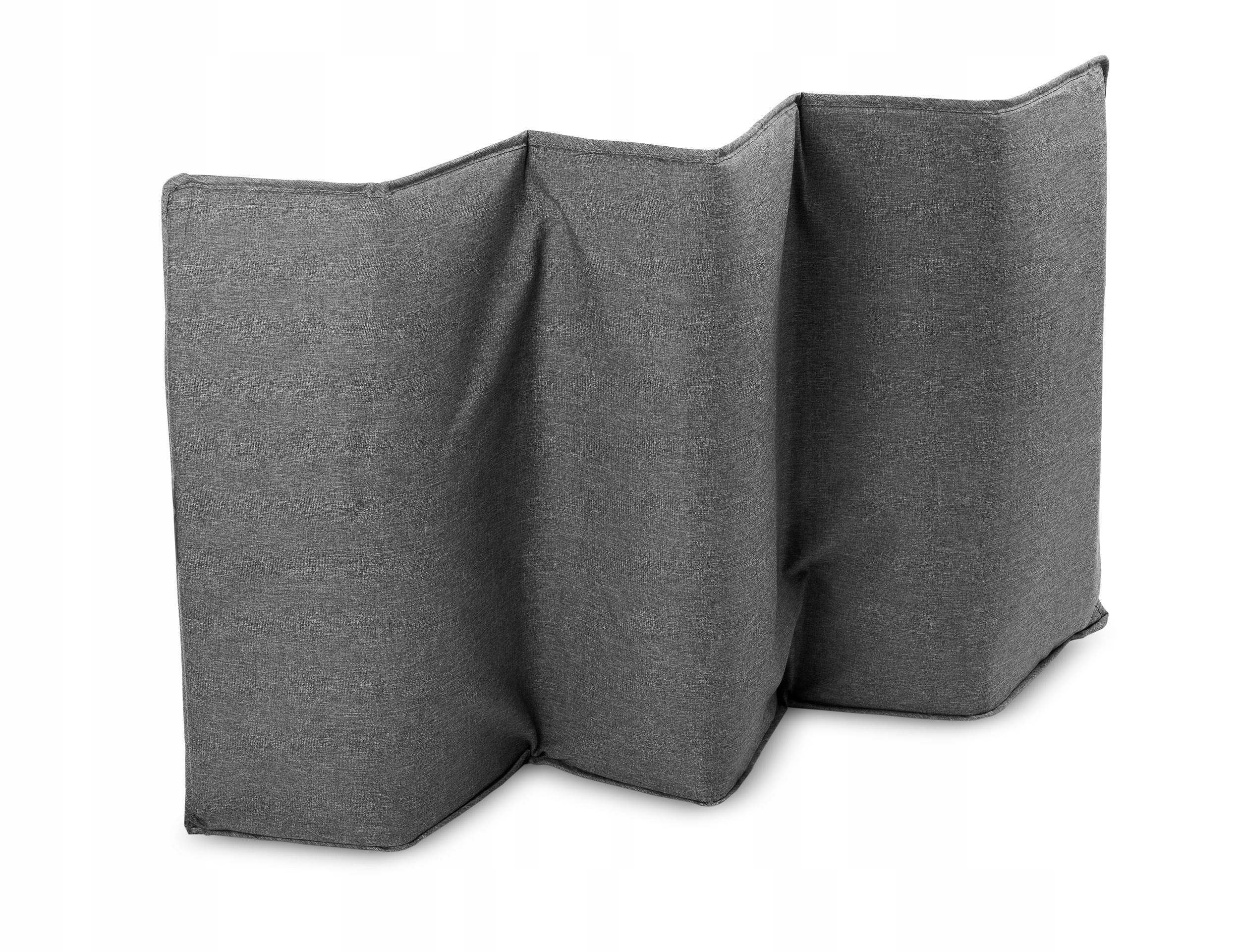 ŁÓŻECZKO TURYSTYCZNE SKŁADANE MATERAC DWUPOZIOMOWE Kolor odcienie szarości i srebra