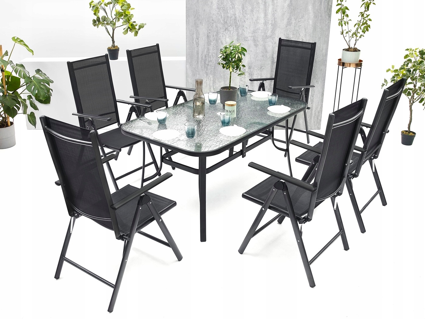 MEBLE OGRODOWE TARAS 6 KRZESEŁ OGRODOWY ZESTAW Producent MAT-COMPANY