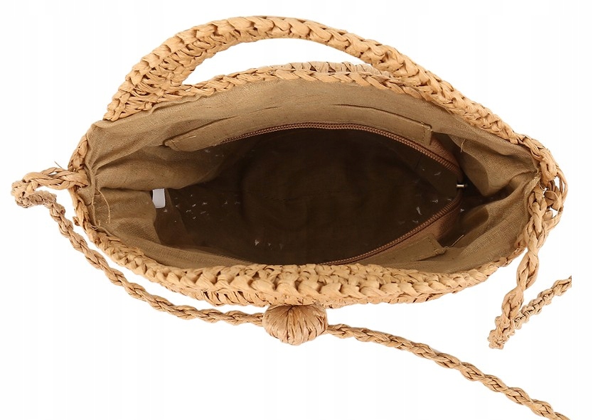 Torebka słomiana boho koszyk na ramie kuferek eko Styl miejski