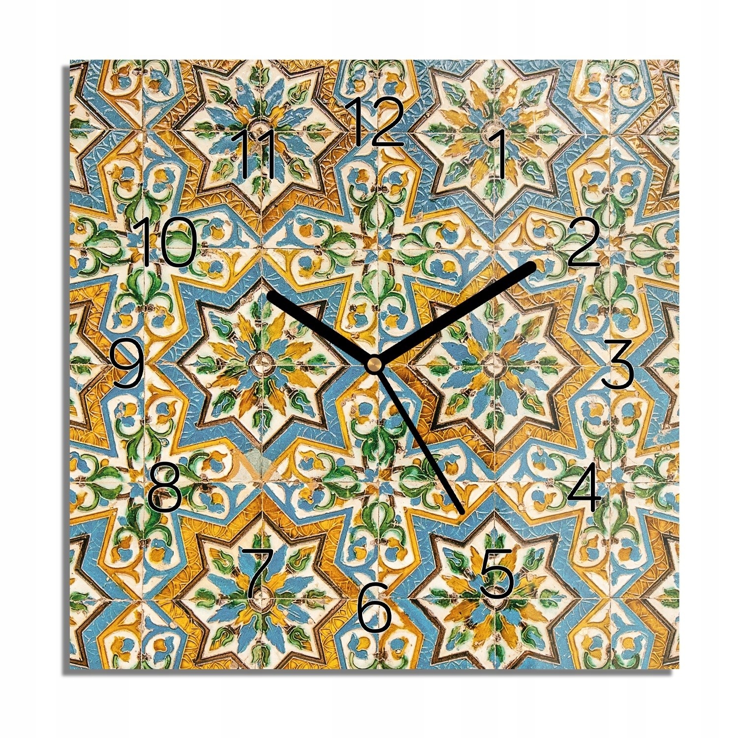 

Mozaika tekstura zegar szklany do pokoju 30x30