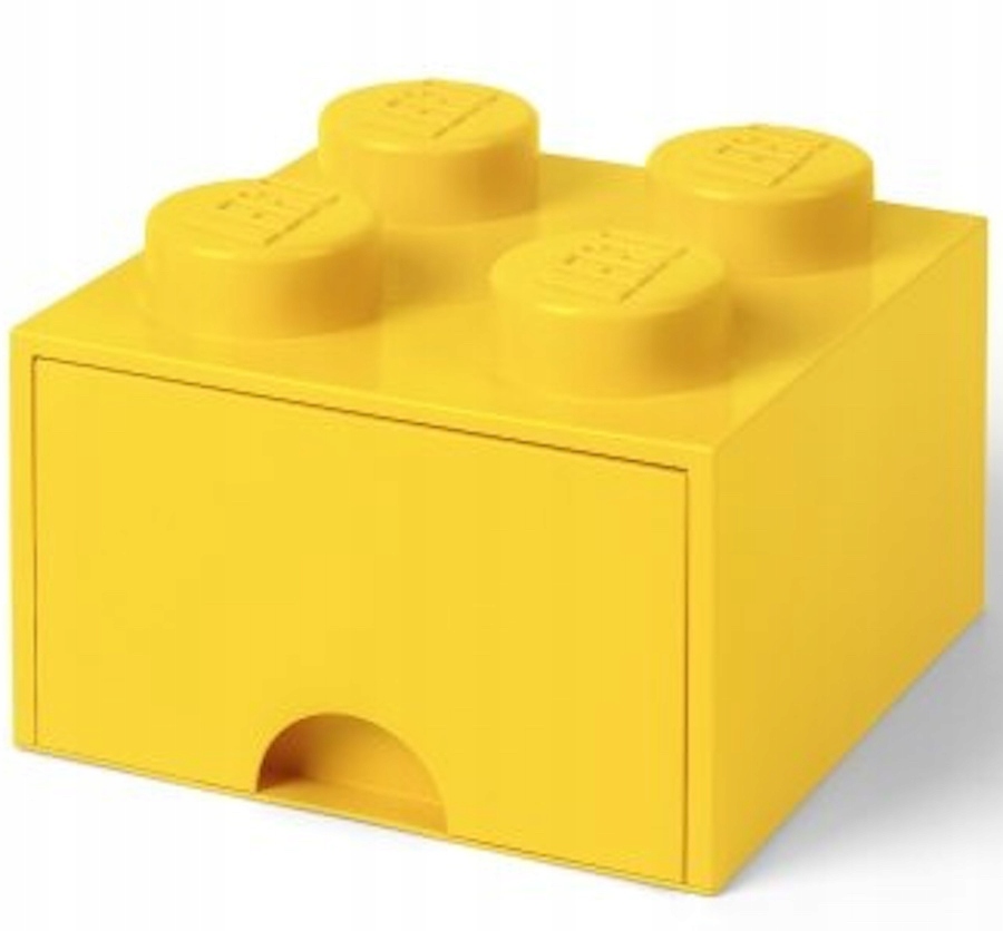 Lego Krabička Se Zásuvkou Klocek 4 Kontejner 2x2 Brick Krabička Velká Žlutá