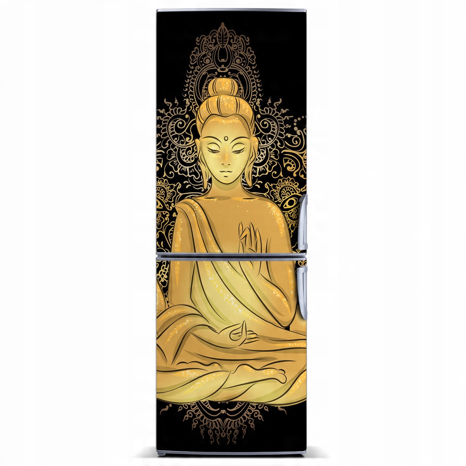 

Naklejka Magnes na lodówkę Budda i mandala 60x180
