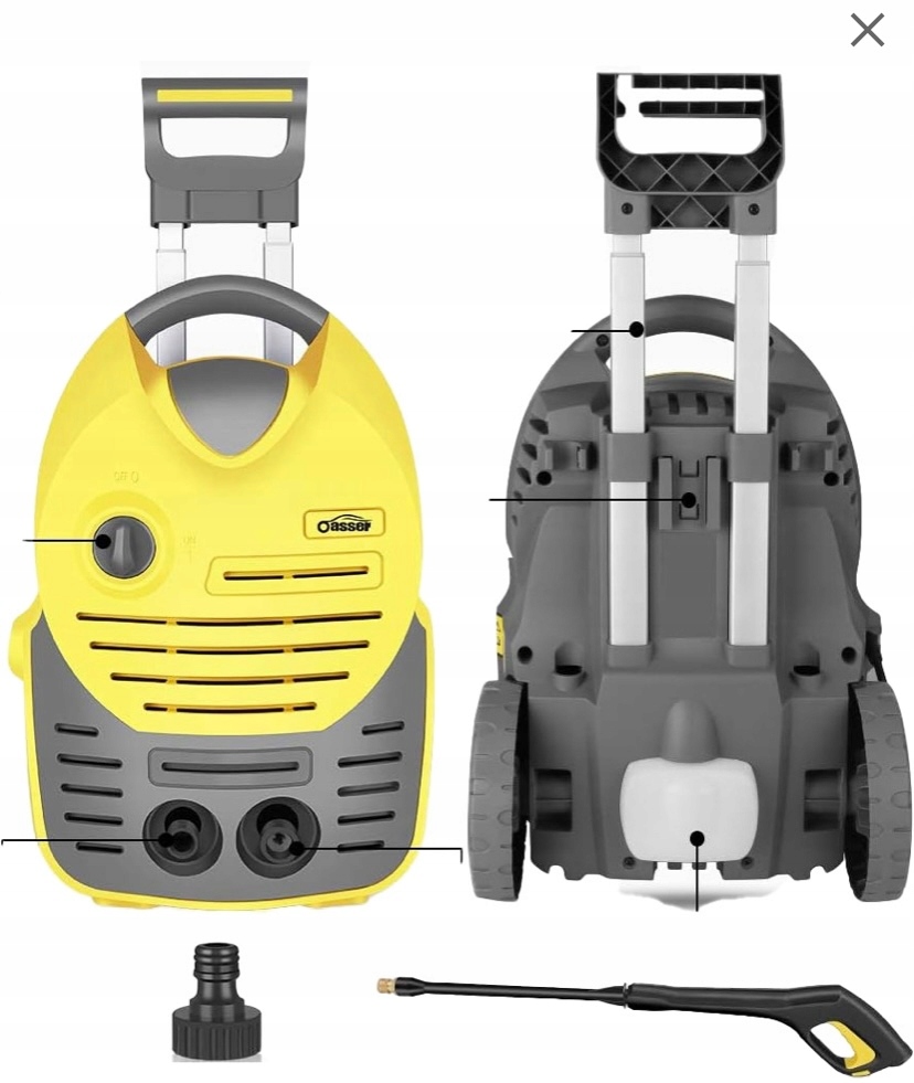 Myjka ciśnieniowa Oasser CW6 420 L/h – wysokie ciśnienie, domowa/ogrodowa