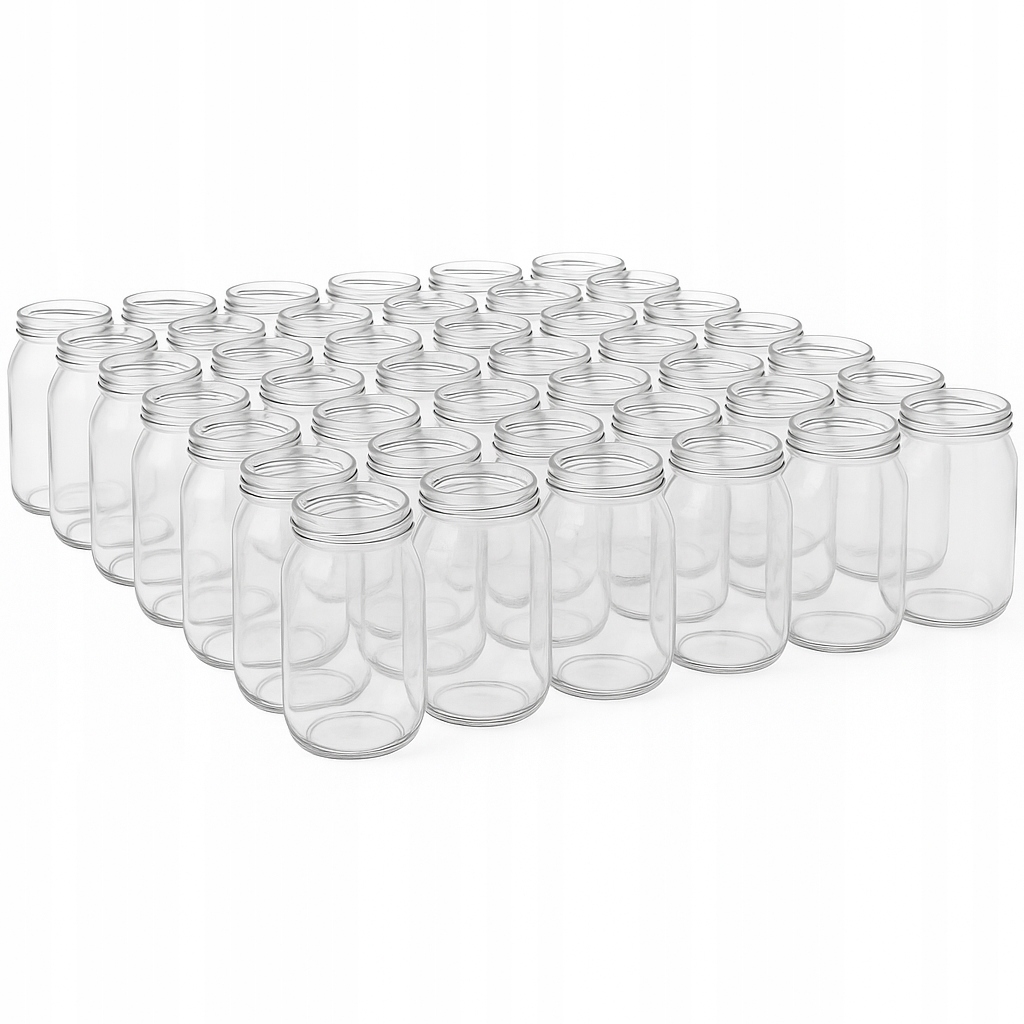 Słoiki szklane 0,9L 48 szt. Na miód, przetwory, kiszonki, dżemy Fi82