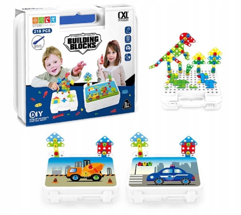 Zabawka Logiczna UKŁADANKA Z KLOCKÓW Kreatywna