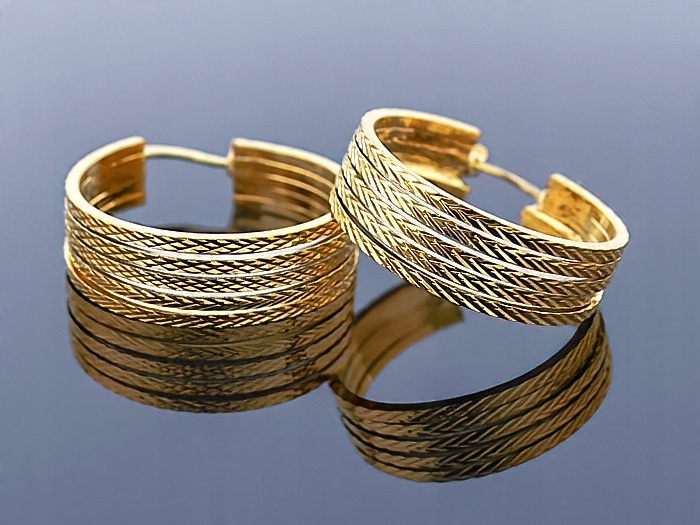 

Eleganckie złote kolczyki 14k ! Jakość !