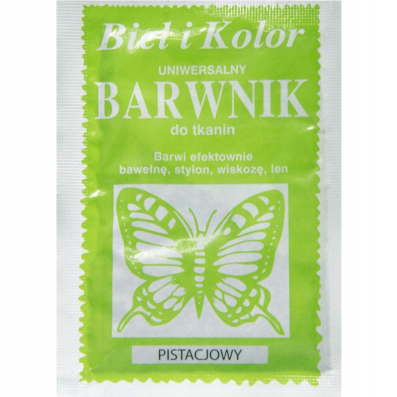 

Barwnik do tkanin farba Biel i Kolor Pistacjowy