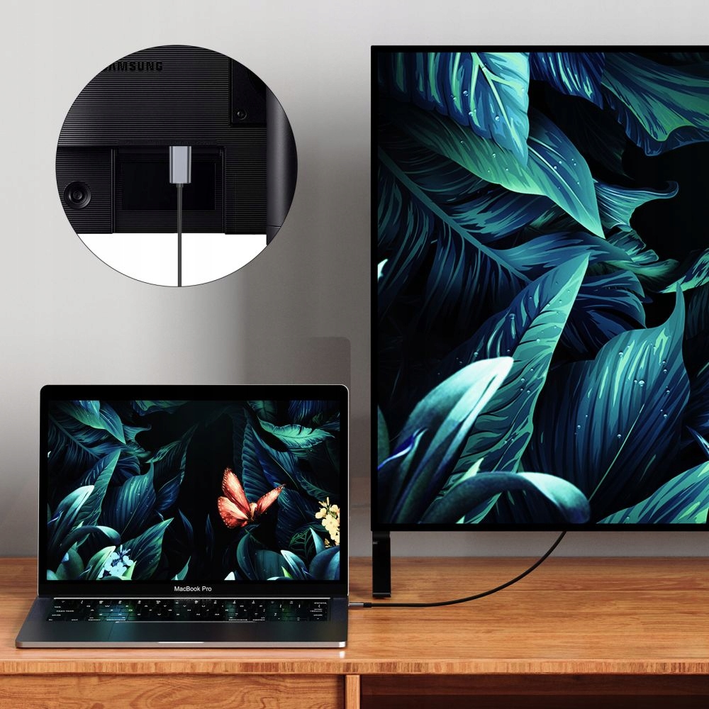 KABEL PRZEWÓD 2M TYPE-C USB-C HDMI 4K 60HZ THUNDERBOLT 3 DO MACBOOK LAPTOP Kod producenta Adapter Przewód do laptopa / Macbooka