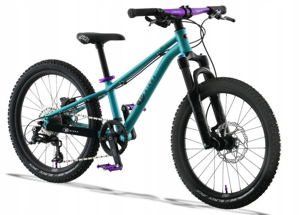 Lekki rowerek amortyzowany KUbikes 20 S Mtb Disc Turkusowy Laser Purple