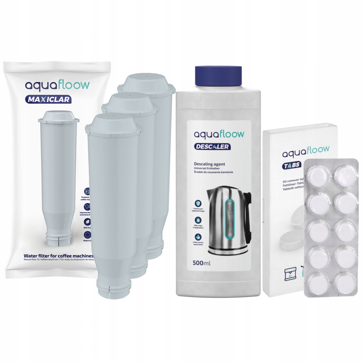 3x Filtr do ekspresu NIVONA + odkamieniacz 500 ml