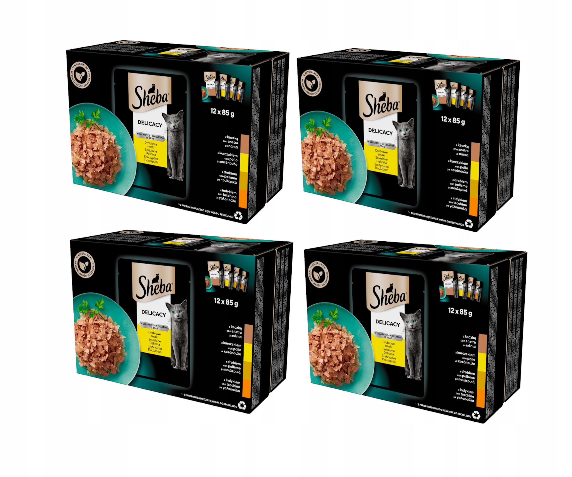 Levně Sheba Delicacy Drůbeží příchutě v želé 48x85 g