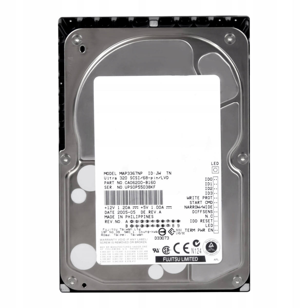 Fujitsu 36GB 10K 8MB Scsi U320 3,5'' MAP3367NP