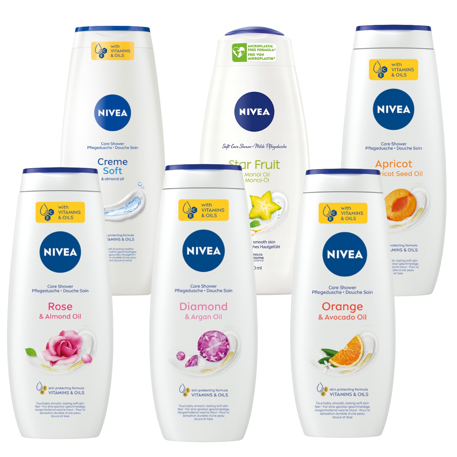 Nivea dámský sprchový Gel univerzální mycí sada 500ml x6