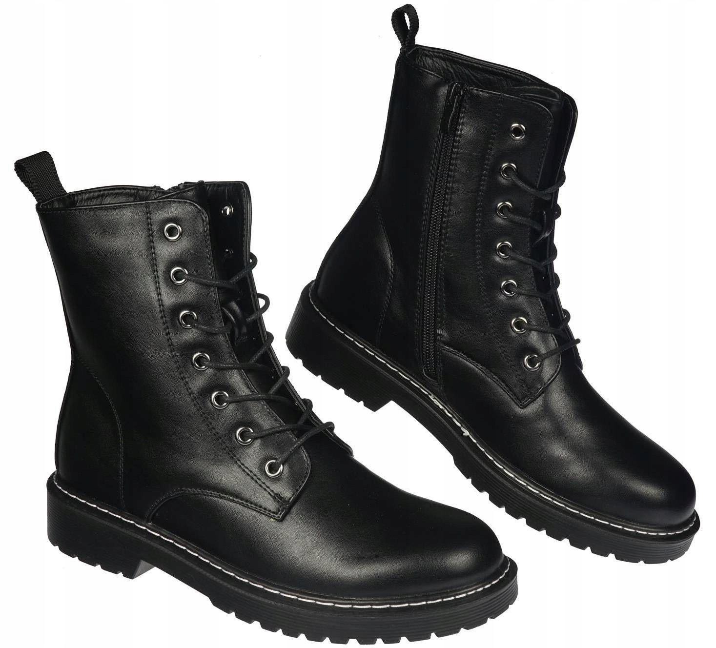 

Trapery trzewiki damskie Skotnicki DB-3-184BL 36