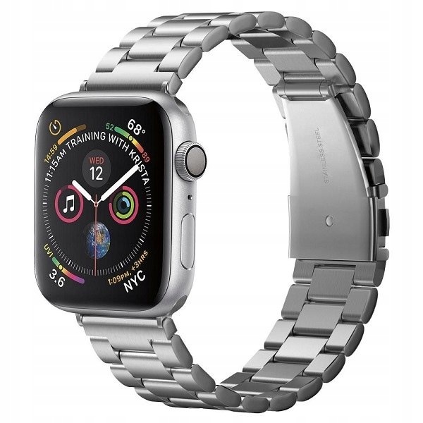 Spigen Modern Fit Band Apple Watch 1/2/3 /4/5/6/7/SE/SE 3 42/44/45mm srebrn