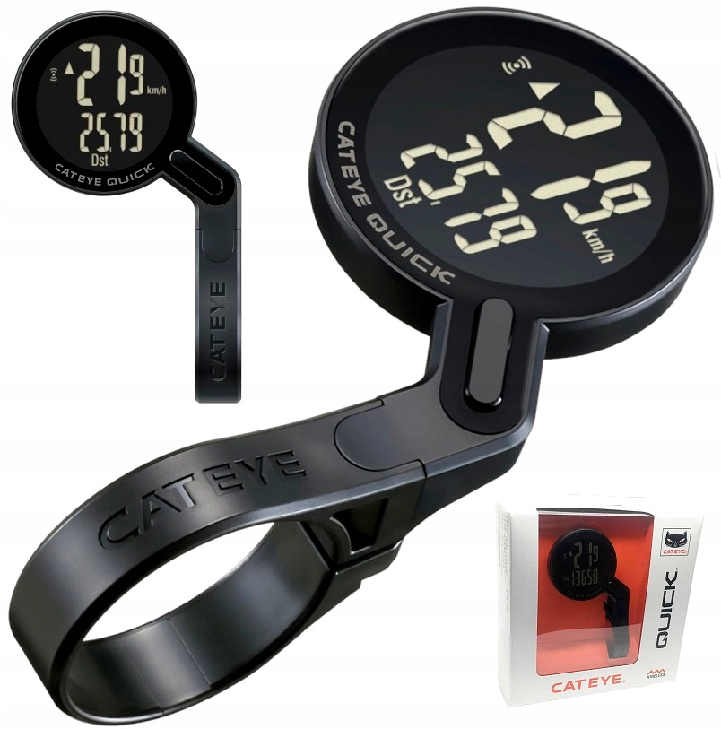Cyklopočítač bezdrátový Cateye Quick CC-RS100W černý