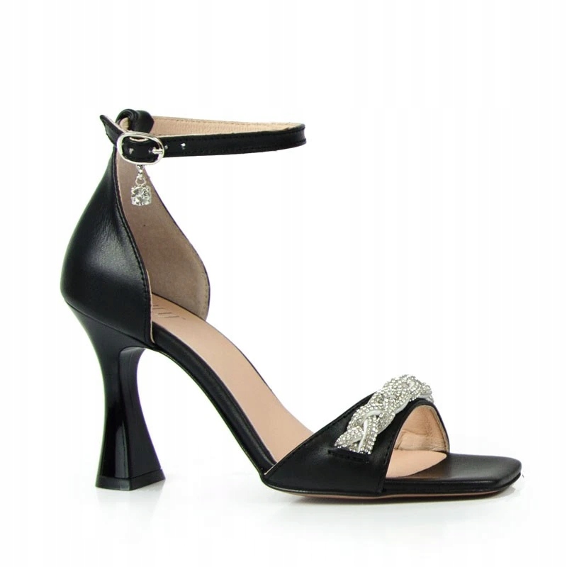 Simen 5952A Sandály Lodičky Kůže Lico Černé 37