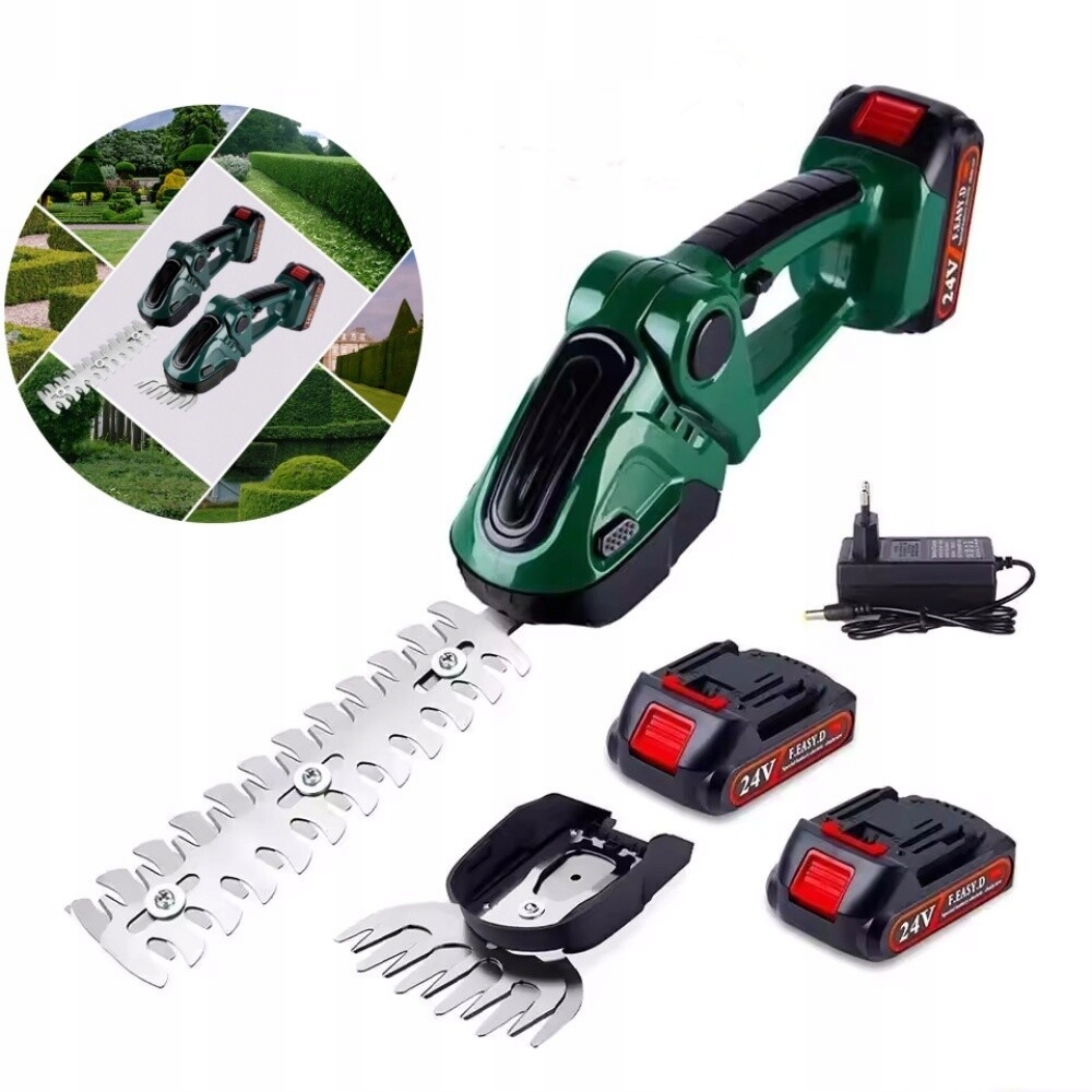 Nożyce Do Żywopłotu Trawy Krzewów Akumulatorowe Elektryczne 2 Aku