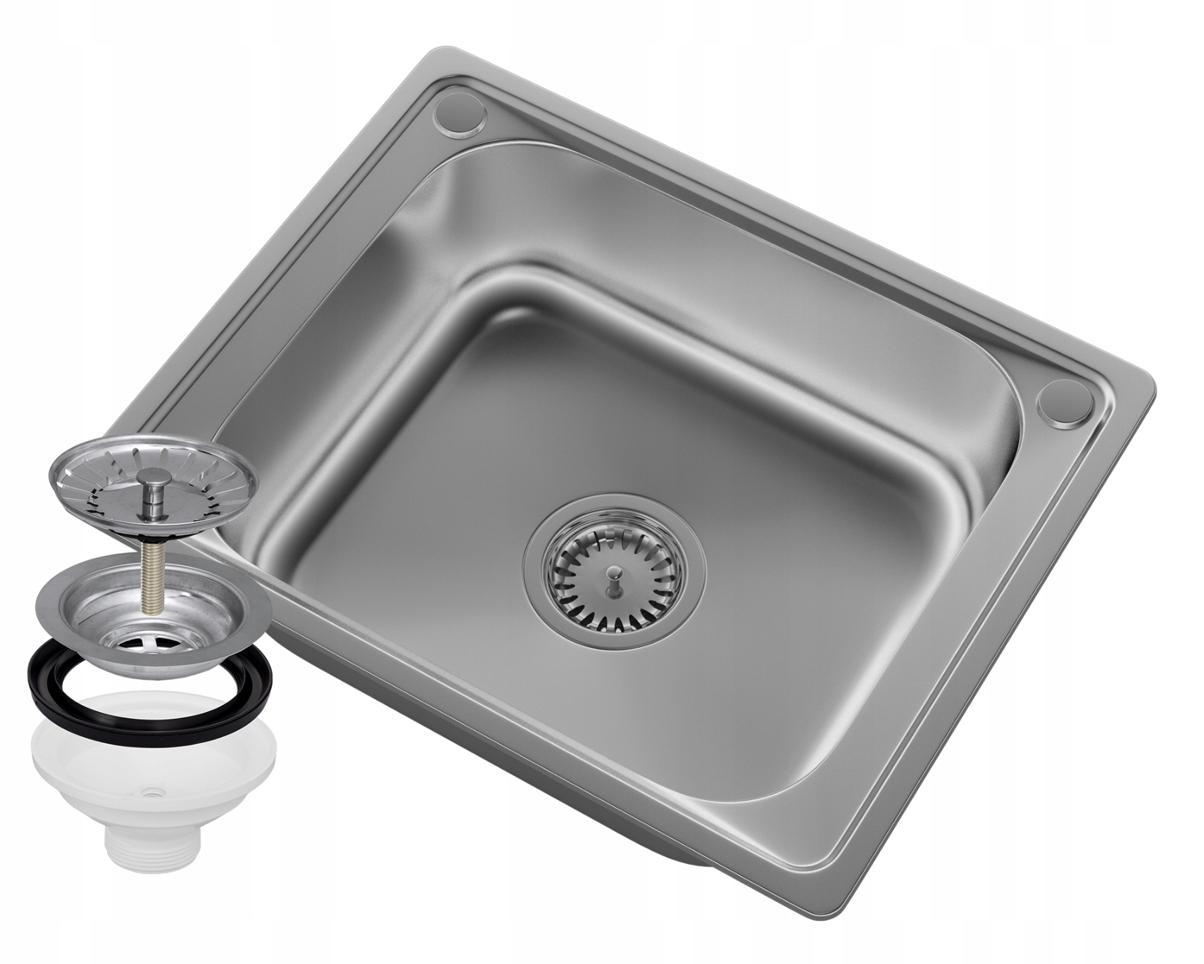 Jednokomorový Ocelový Saténový Dřez TURI50