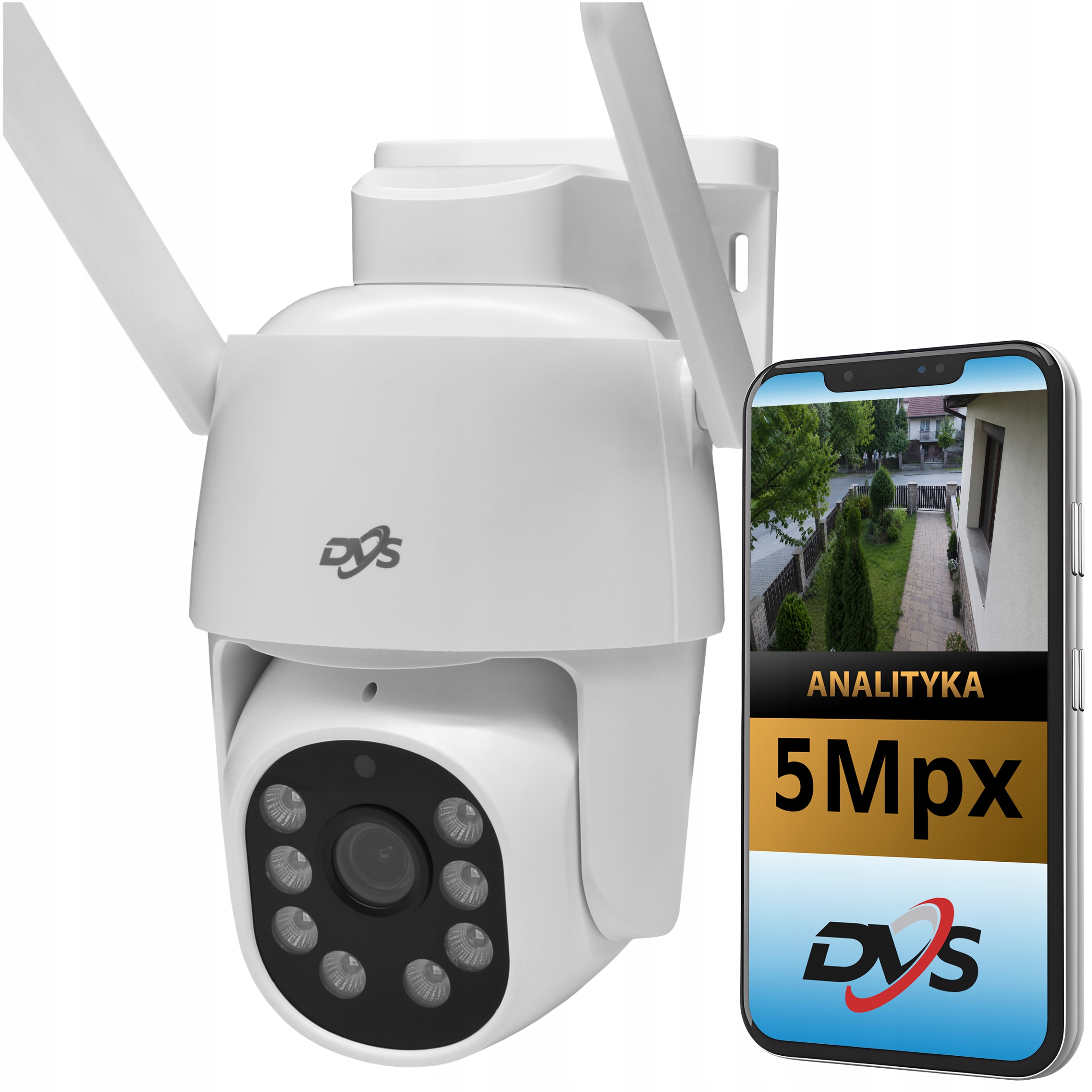 Otočná Wifi Kamera Dvs 5 Mpx Onvif Aplikace Led A Venkovní Kamera Camhipro