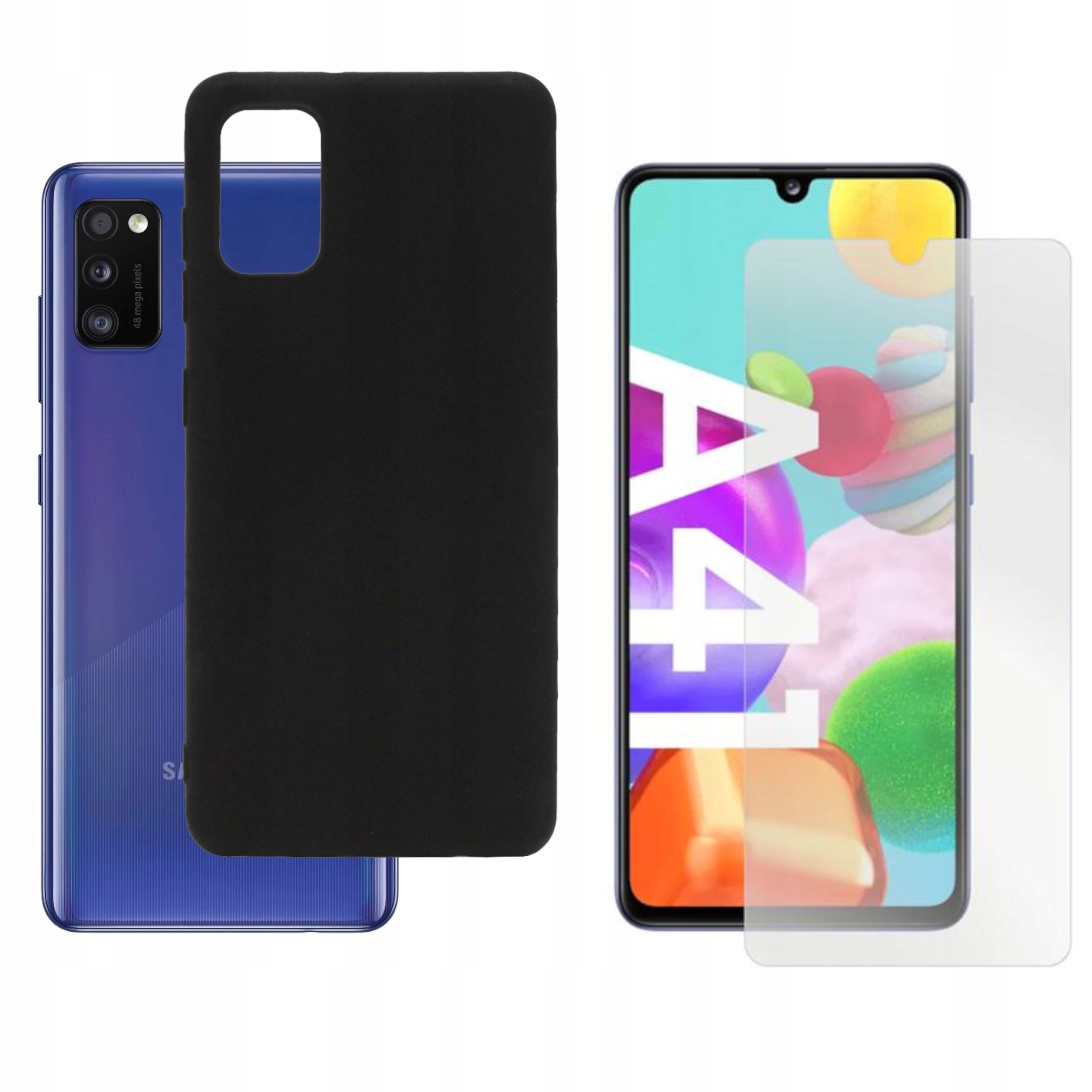 

Etui Jelly do Samsung Galaxy A41 czarne Matt+szkło