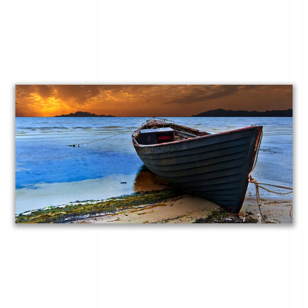 

Obraz nowoczesny 140x70 Łódź Morze Wybrzeże Plaża