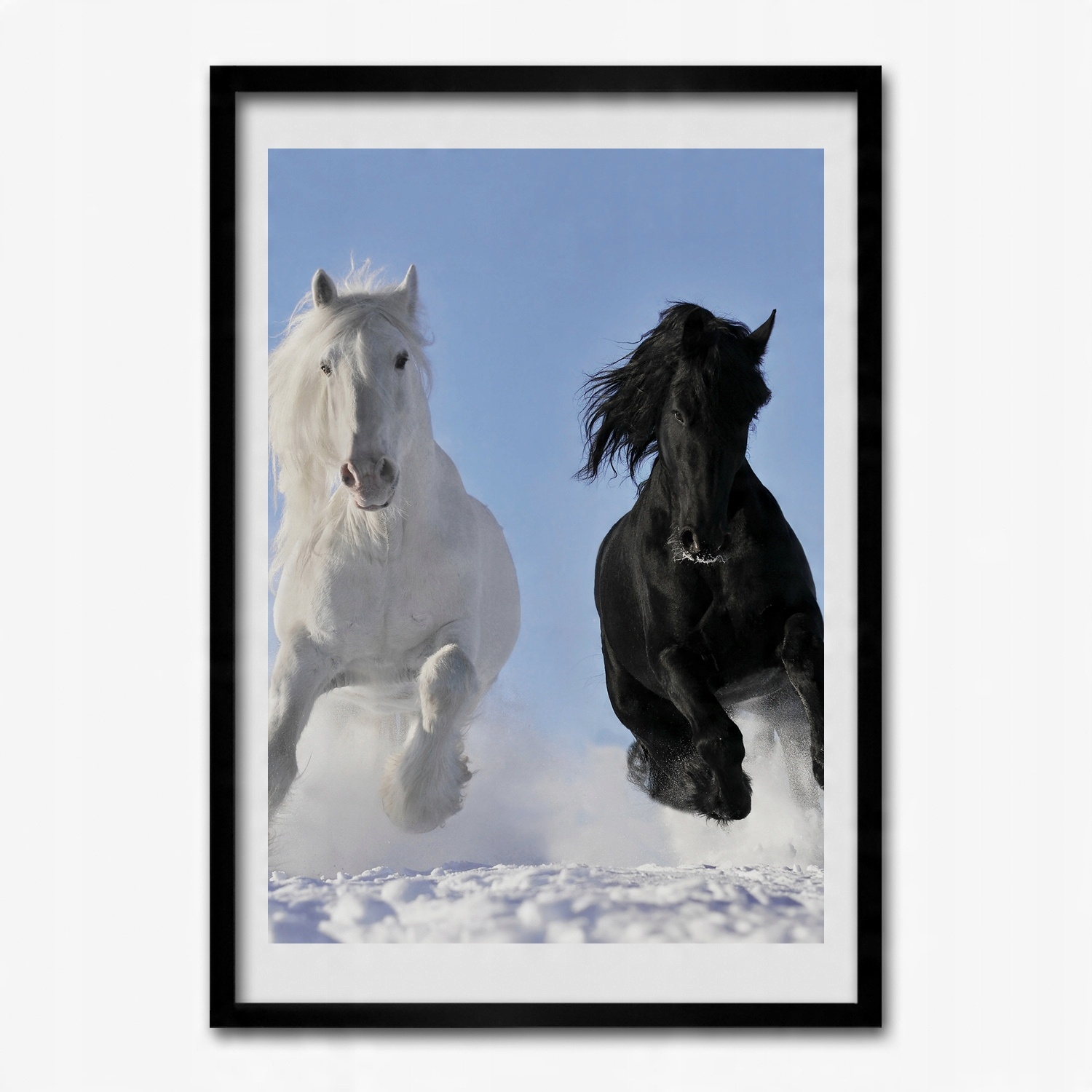 

Obraz w ramie na ścianę Konie galop śnieg 70x100