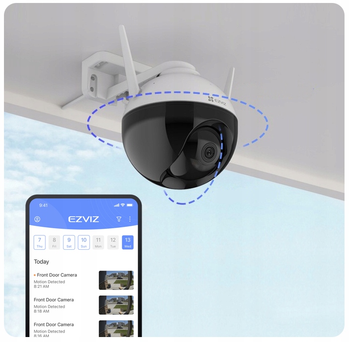 Zewnętrzna Kamera Obrotowa WiFi 360° FullHD C8C IR Model C8C