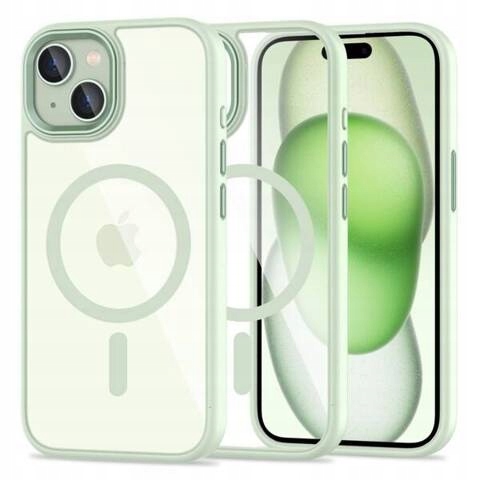 Tech- Protect Magmat MagSafe iPhone 15 Green/ Clear Tech- Protect