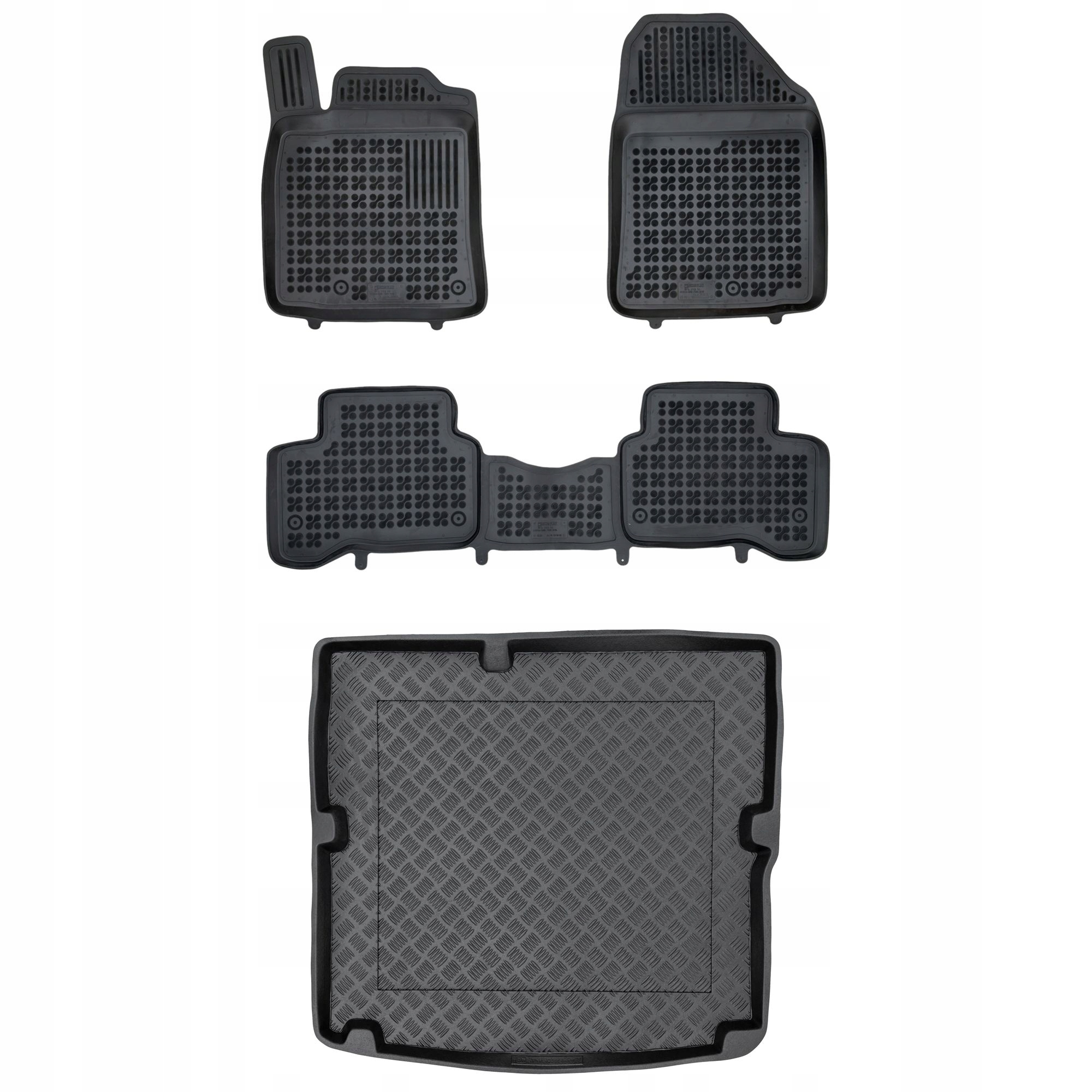 Sada čiernych kobercov plastová rohož pre Hyundai Ioniq 2016-2021