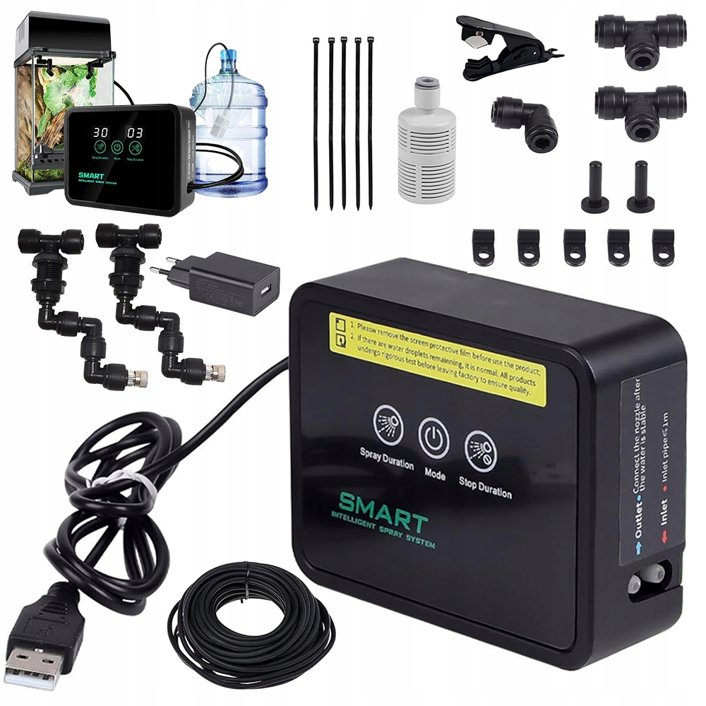 360° Zvlhčovač Vzduchu Do Terária Pro Plazy A Obojživelníky S Časovačem