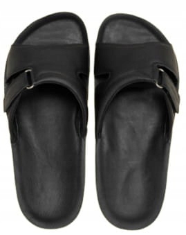 Klapki skórzane Dr Luigi czarne [ Rozmiar 38 ]